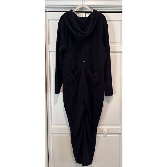 Fabletics Lizzo Yitty Pet Me Heart Pocket Cozy Romper Caviar Black Size 2X NEW! - Picture 7 of 13